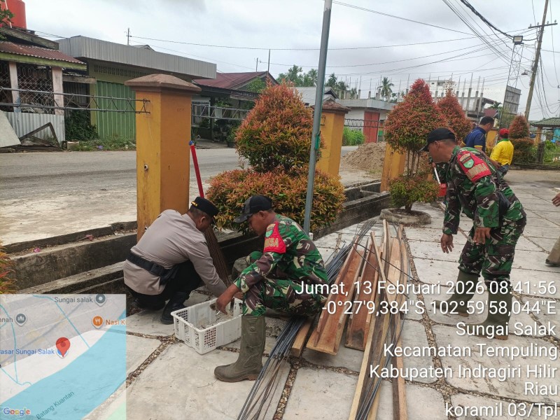 Anggota Koramil 03/Tpl Garda Terdepan Gotong Royong, Tempuling Bersih dan Asri Tahun 2026