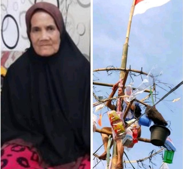 Yang Muda Kalah, Nenek 60 Tahun Ini Adalah Juara Panjat Pinang Yang Muda Kalah, Nenek 60 Tahun Ini Adalah Juara Panjat Pinang