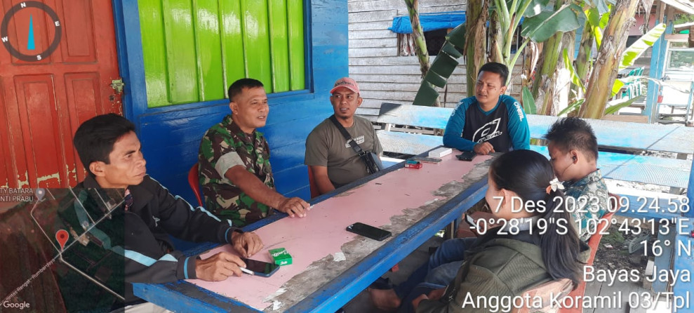 Babinsa 03/Tpl Serma Damrianto Sambangi Warga Binaan di Desa Bayas Jaya