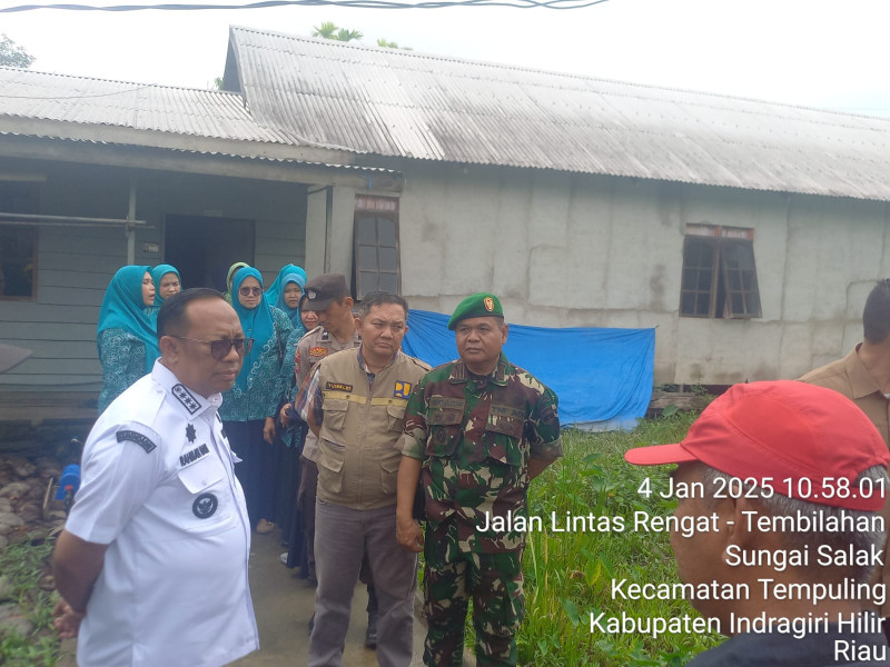 Danramil 03/Tempuling Dampingi Pj. Gubernur Riau Tinjau Sistem Penyediaan Air Minum di Kelurahan Sungai Salak
