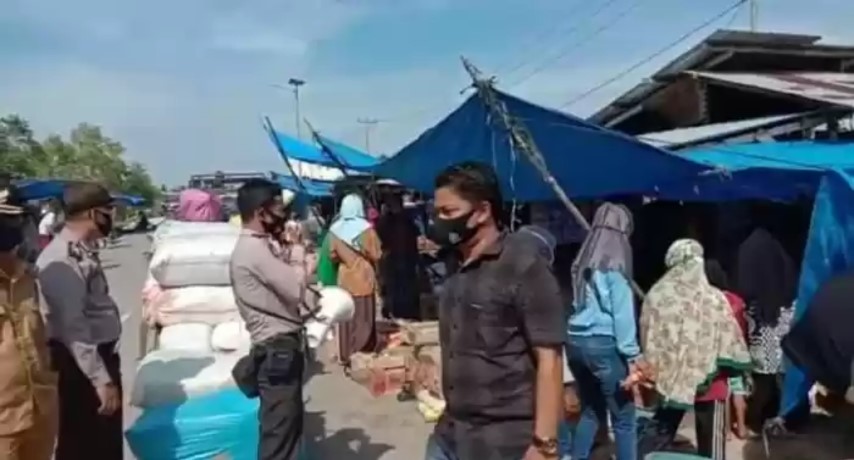 Adaptasi Kebiasaan Baru, Polsek Sinaboi Himbau Warga Pakai Masker