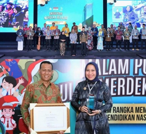 Bupati Rezita Terima Anugerah Merdeka Belajar 2023 dari  Kemendikbudristek