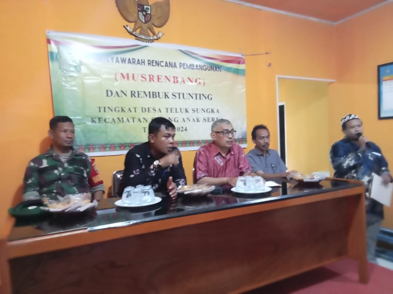Serka Nawawi Hadiri Musrenbang dan Rembuk Stunting Desa Sungai Iliran Kecamatan Gas
