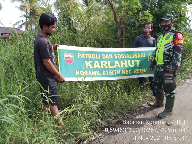 Serda Asikin Rutin Melakukan Patroli Karhutla di Wilayah Binaan