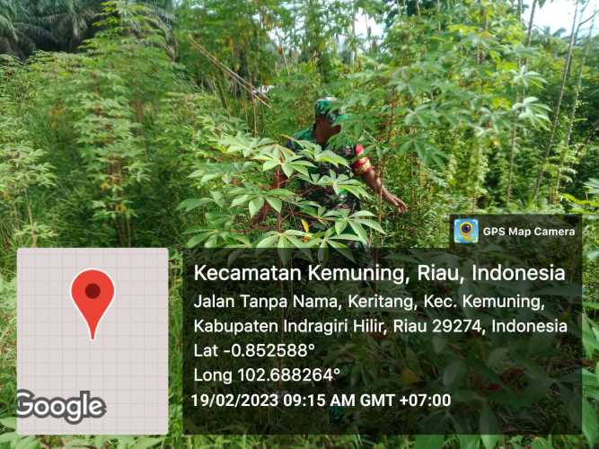 Babinsa Koramil 09/Kemuning Selalu Rutin Lakukan Pembersihan Gulma