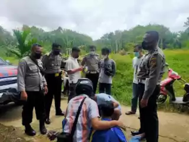 Polsek Lirik Amankan Terduga Pengedar Narkoba di Sungai Sagu