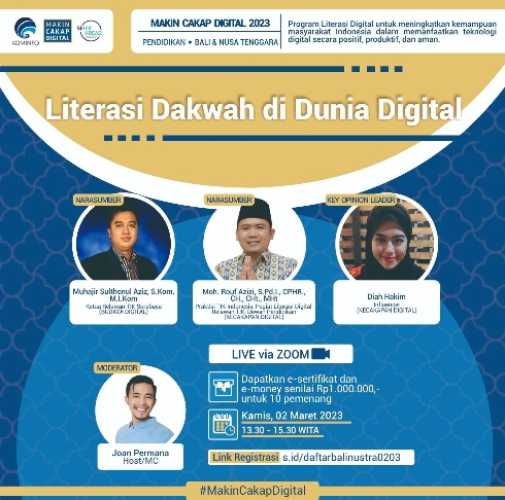 Moh Rouf Azizi Tampil Sebagai Narasumber di Lombok Barat, Bahas Literasi Dakwah di Dunia Digital