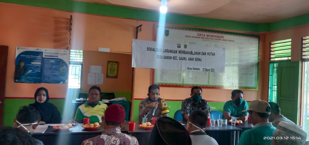 Polsek GAS Ingatkan Pemilik Kebun dan Masyarakat Terkait Dampak Karlahut