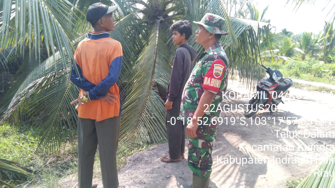Hindari Kebakaran, Babinsa Koramil 04/Kuindra Lakukan Pemantauan Terhadap Hutan dan Lahan Warga
