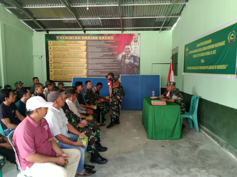 Danramil 03/Tpl Melaksanakan Kegiatan Komsos dengan Kommas: Sinergitas Strategis di Antara Militer