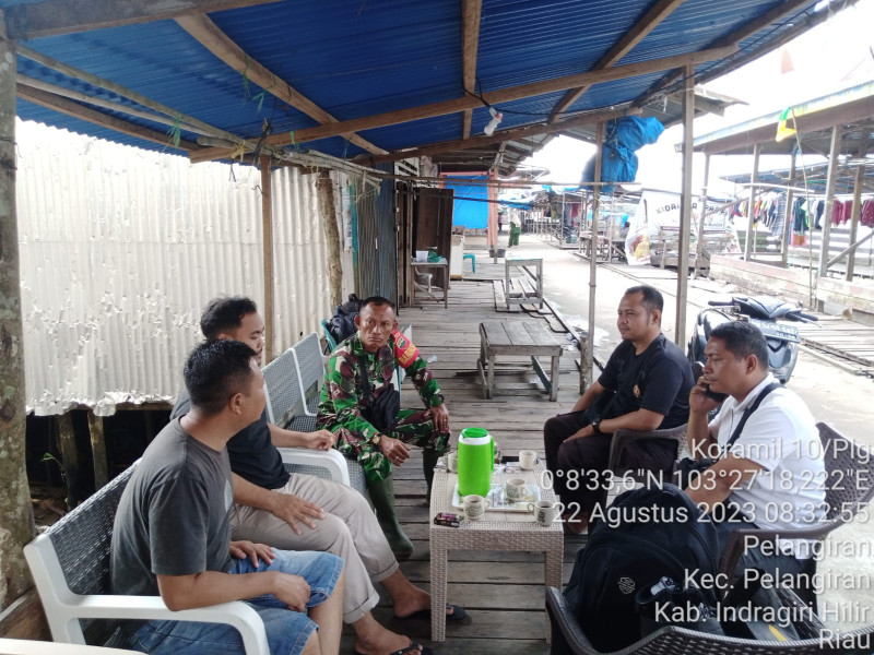 Pada Pelaksanaan Pilkades, Koramil 10/Pelangiran Jaga Keamanan dan Ketertiban di Wilayah