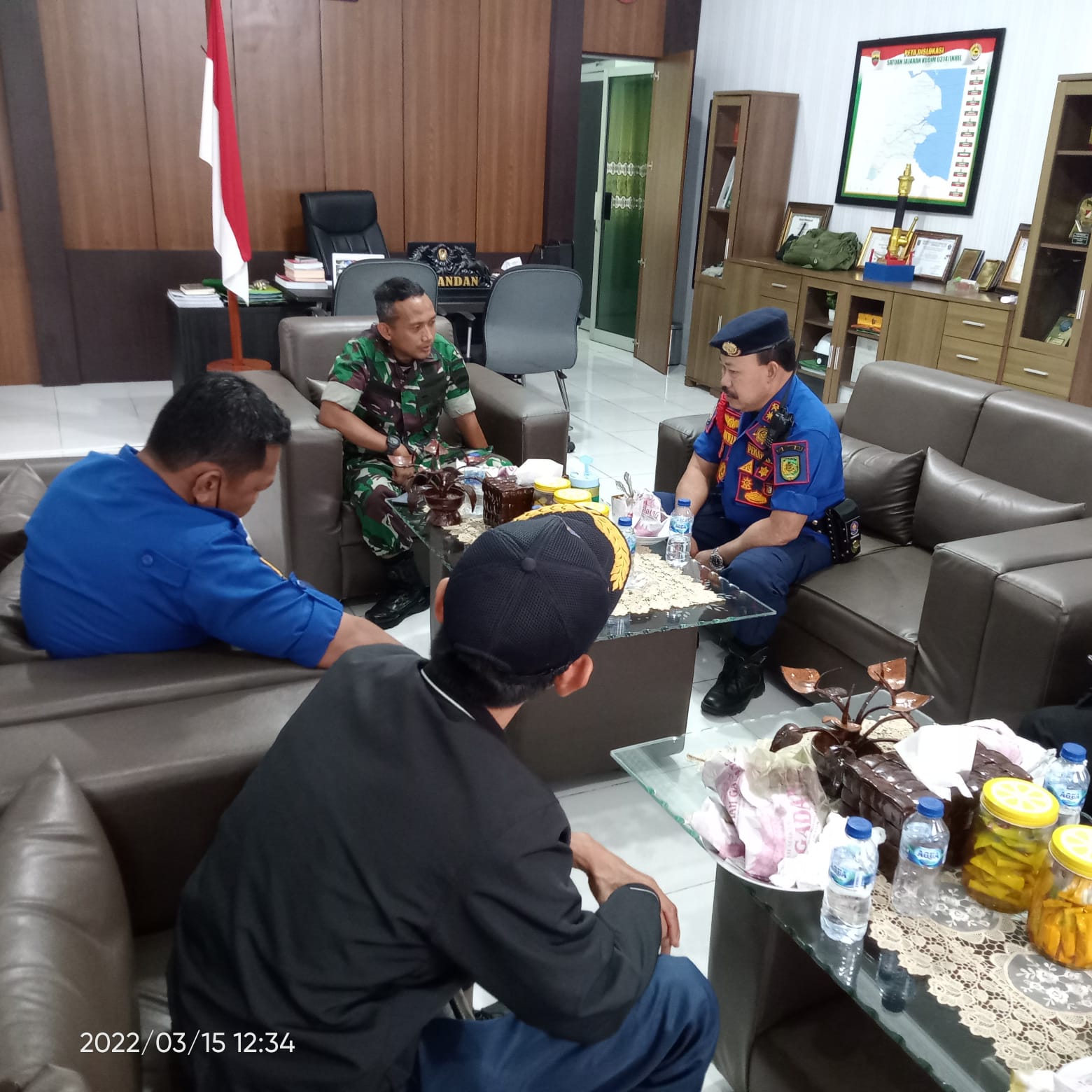 Kadis DPKP Inhil Datangi Makodim 0314/Inhil, Ini yang Dibahas