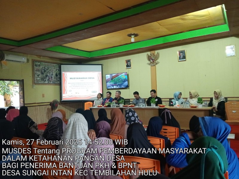 Pemerintah Desa Sungai Intan Salurkan BPNT dan PKH Tahun 2025 dengan Dukungan Berbagai Pihak