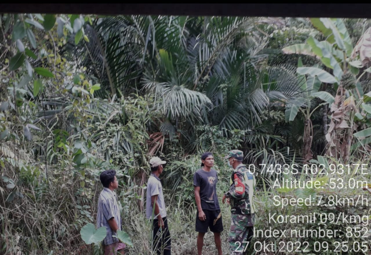 Sosialisasi dan Patroli Karlahut Oleh Babinsa Koramil 09/Kemuning di Binaan