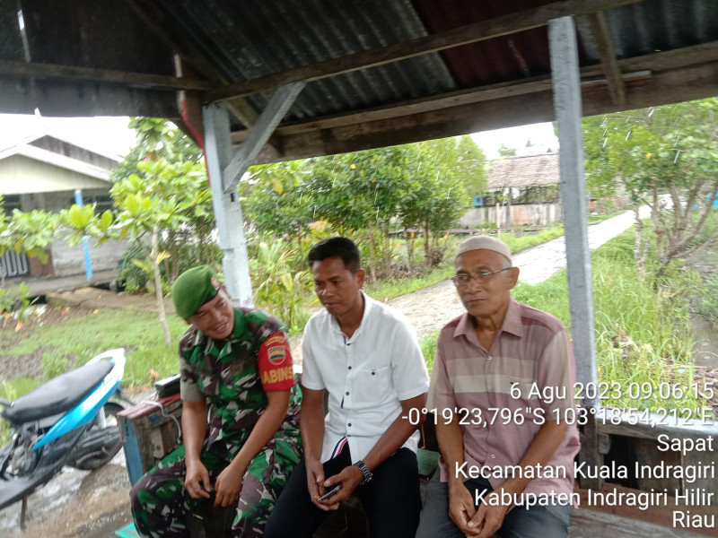 Pupuk Jiwa Nasionalisme Dalam Bermasyarakat di Wilayah Binaan Bersama Babinsa Koramil 04/Kuindra