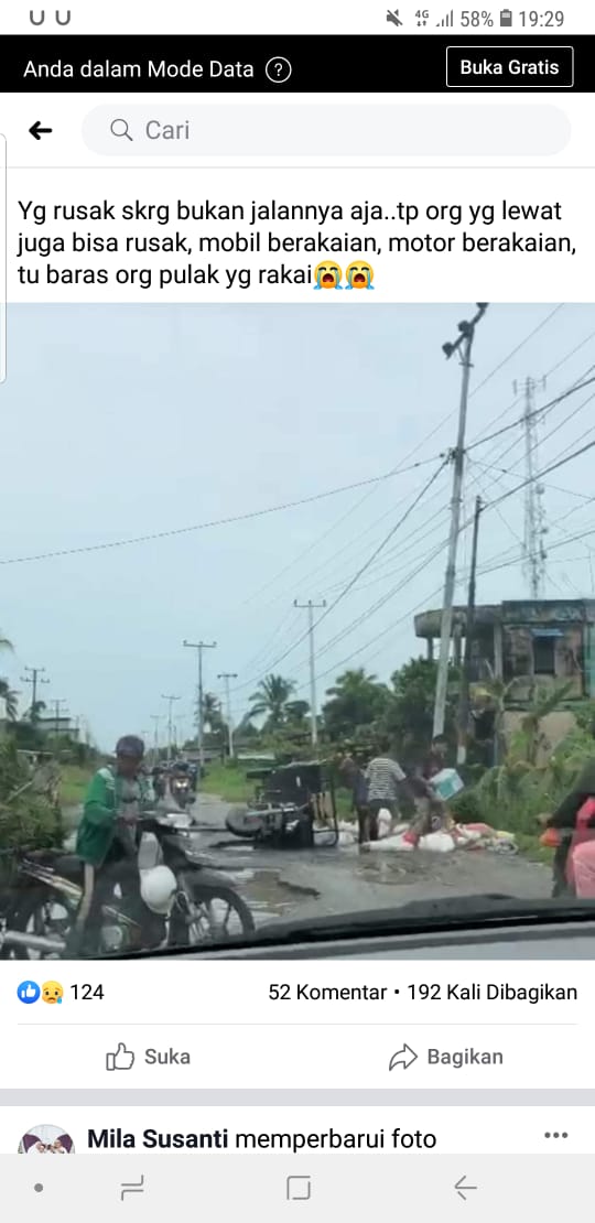 Warganet Kecewa Penimbunan Jalan Sungai Beringin Hanya Dua Titik, Kecewalah Pokoknya