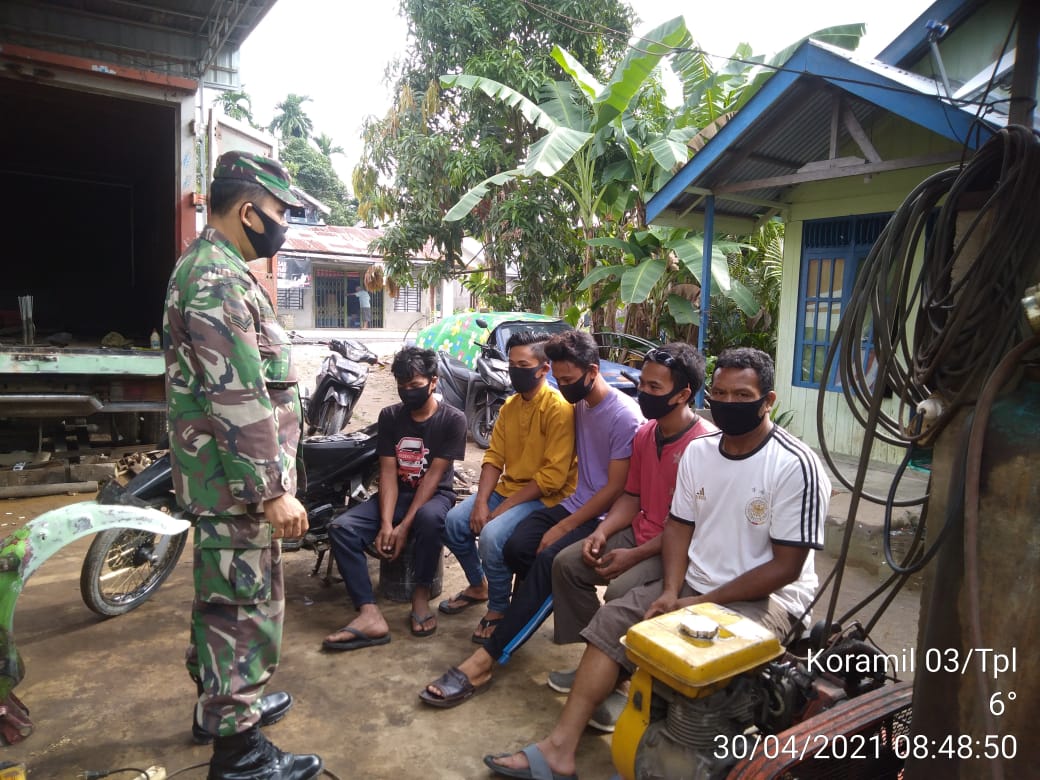 Para Pemuda Ciptakan Keamanan dan Ketertiban di Wilayah Binaan Bersama Babinsa 03/Tempuling