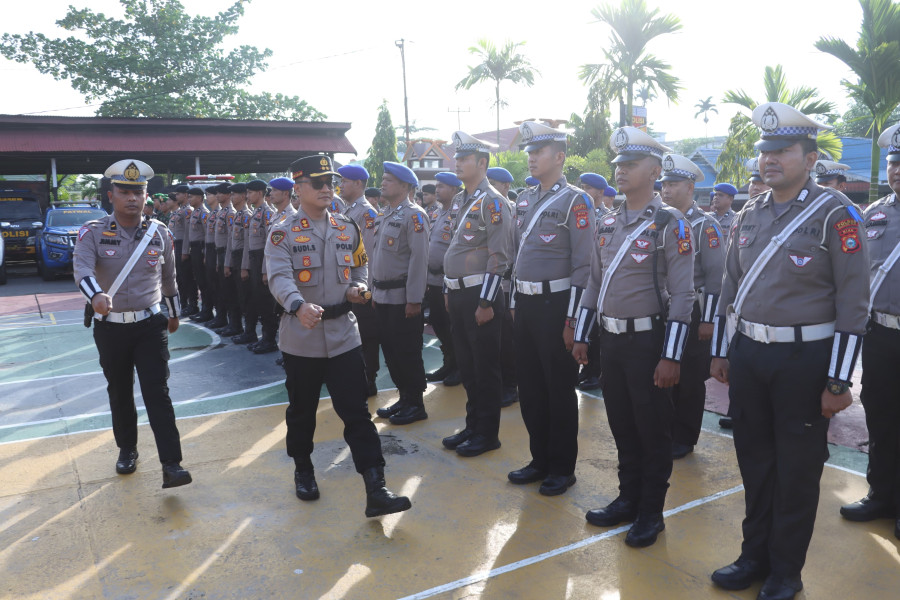 Polres Inhil Gelar Operasi Keselamatan Lancang Kuning dan Pencanangan Aksi Keselamatan Jalan, Cipta Kondisi Jelang Ramadhan