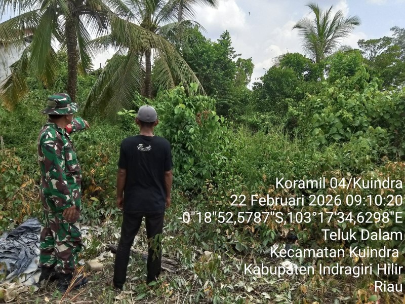 Masyarakat Dukung Patroli Tapal Batas Babinsa di Wilayah Desa Teluk Dalam