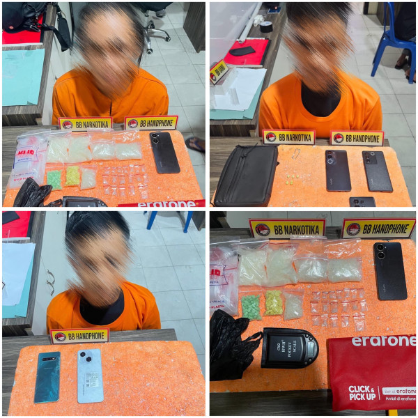 Jaringan Narkotika di Inhil Dibongkar, 3 Tersangka Diamankan