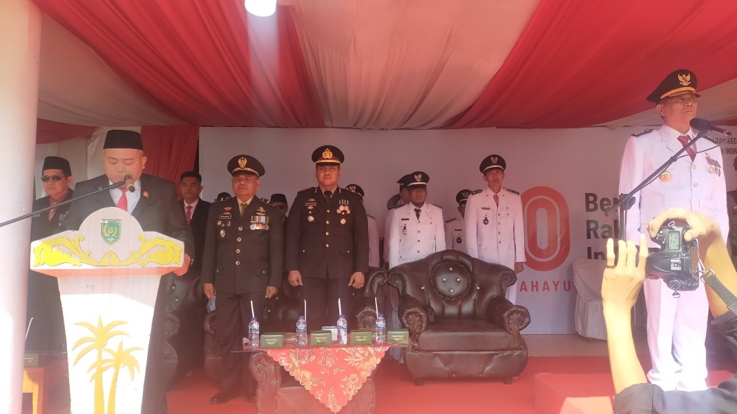 Danramil 03/Tempuling dan Anggota Ikuti Upacara HUT RI ke-80, Wujudkan Semangat Patriotisme dan Persatuan