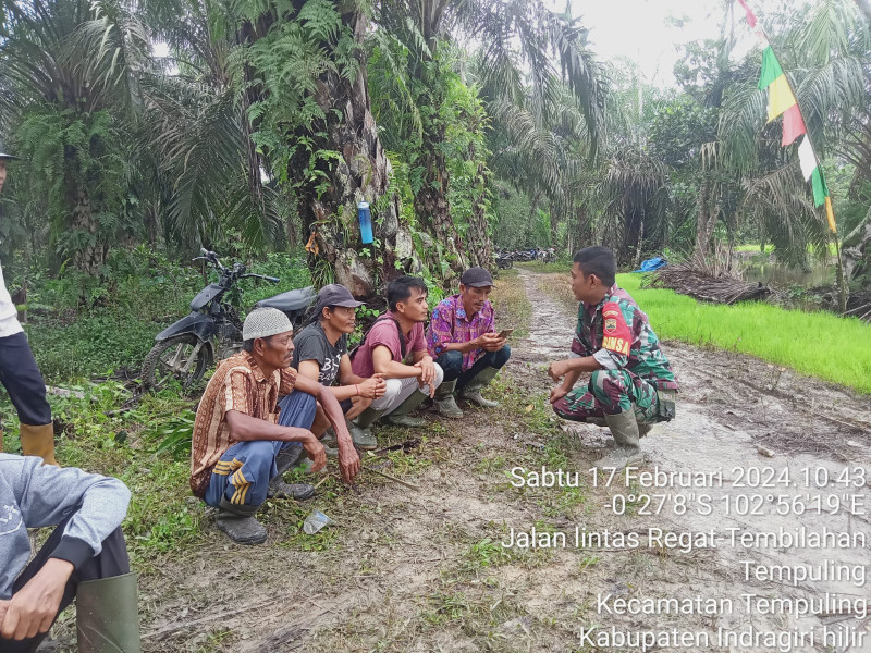 Peningkatan Ketahanan Pangan Babinsa Koramil 03/Tpl Komsos Dengan Poktan