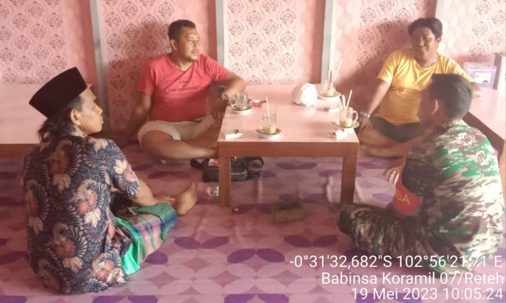 Sertu Yadi Yanto Laksanakan Komsos Guna Jalin Silaturahmi Antar Sesama