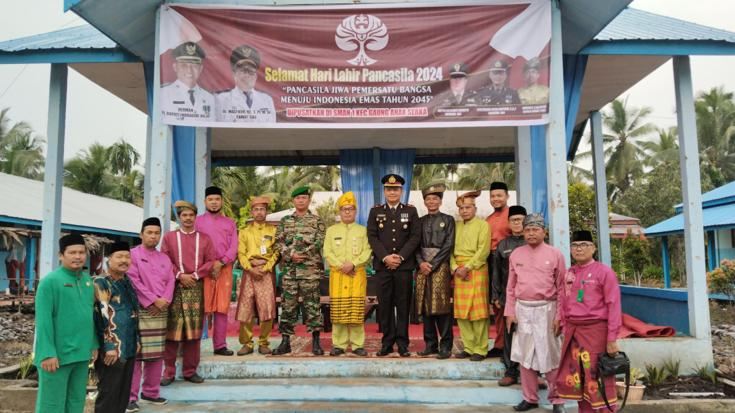 Kapolsek Gaung Anak Serka Iptu Fauzan Putra Hantama, S.A.P. Hadiri Peringatan Hari Lahir Pancasila