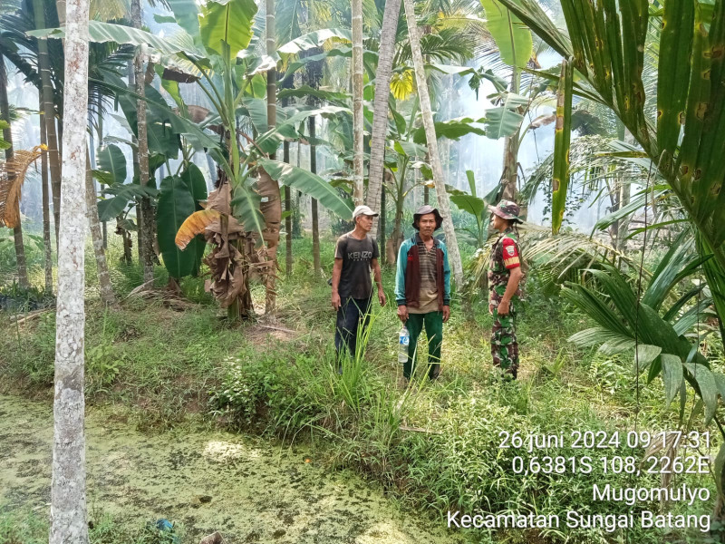 Babinsa Koramil 07/Reteh Turun Untuk Patroli Karhutla di Wilayah Desa Binaan