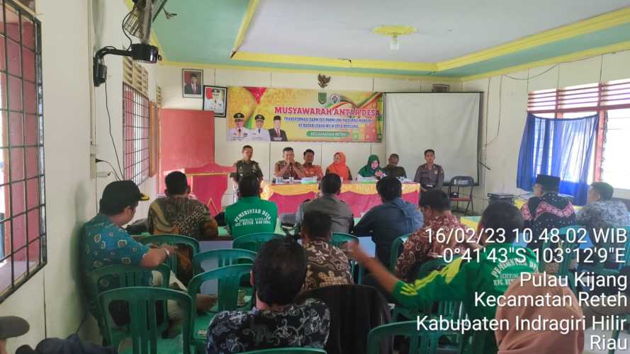 Danramil 07/Reteh Dampingi Musyawarah Antar Desa