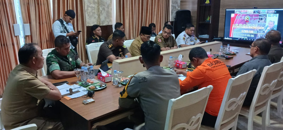 Ikuti Rakor Penanganan Banjir Se-Provinsi Riau, Pj Bupati Inhil Paparkan Kondisi Banjir di Kab. Inhil