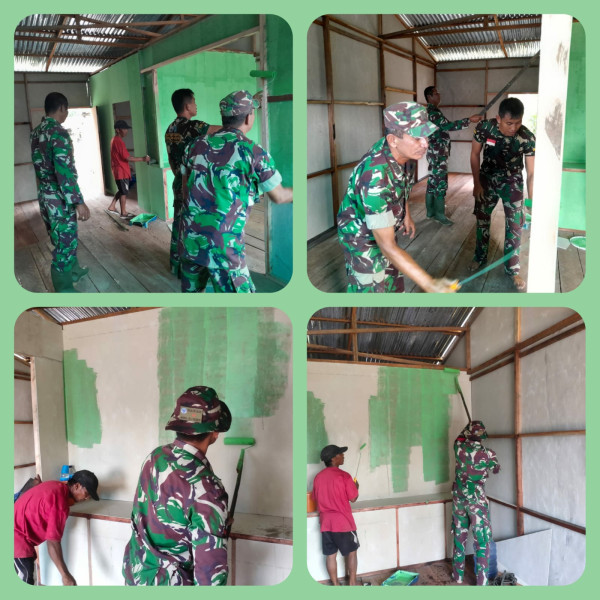 Danramil 07/Reteh Lanjutkan Karya Bhakti Untuk Timbulkan Rasa Kekompakan