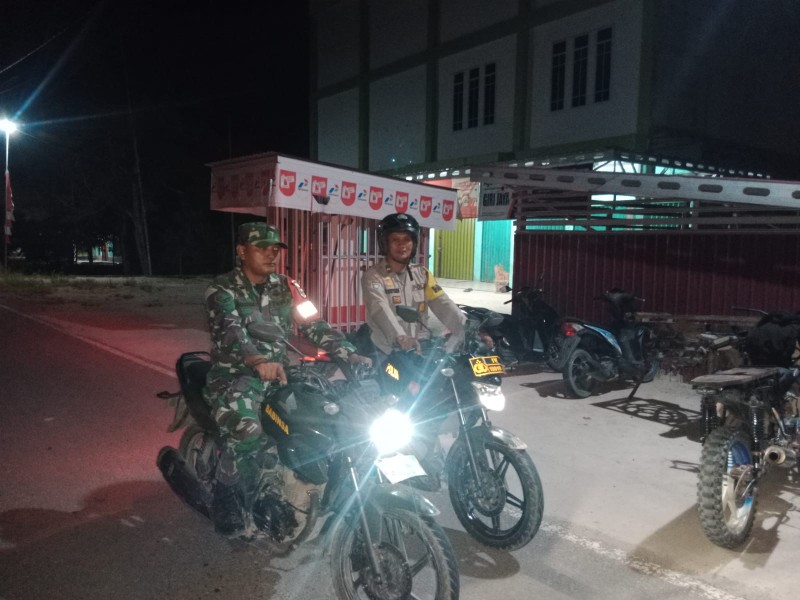 Sinergi Babinsa dan Bhabinkamtibmas Jaga Keamanan Desa Talang Jangkang