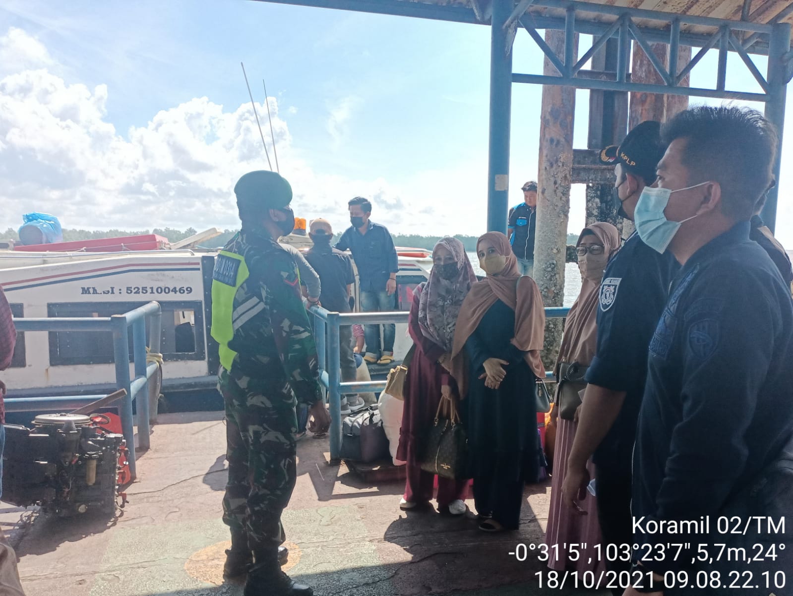 Pelabuhan Rutin Jadi Sasaran Penegakan Protkes Oleh Satgas dan Koramil 02/Tanah Merah