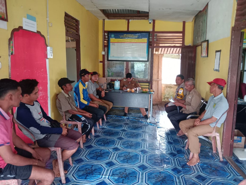 Polsek Pelangiran Gelar Sambang, Tingkatkan Kesadaran Masyarakat Jalankan Protokol Kamtibmas