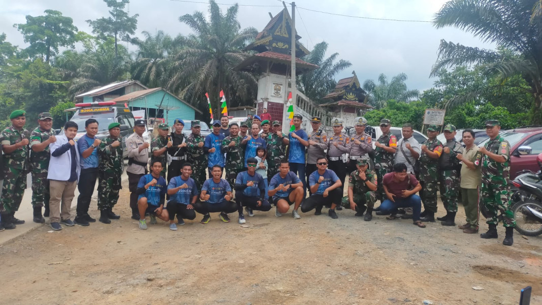 Di Sambut Baik, Tim Rising The Ride Melintasi Kabupaten Inhu dan Memasuki Kabupaten Inhil di Kodim 0314/Inhil