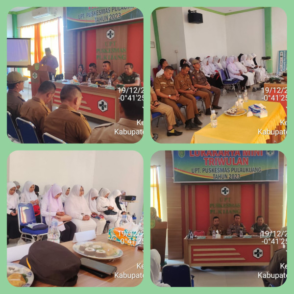 Kegiatan Loka Karya Mini Triwulan di UPT Puskesmas Pulau Kijang Yang Didampingi Langsung Oleh Danramil 07/Reteh