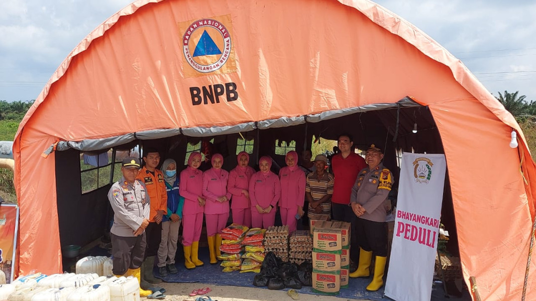 Pantauan BPBD Bengkalis, Banjir Di Jalan Ranggau KM 24  Desa Petani Sudah Mulai Surut