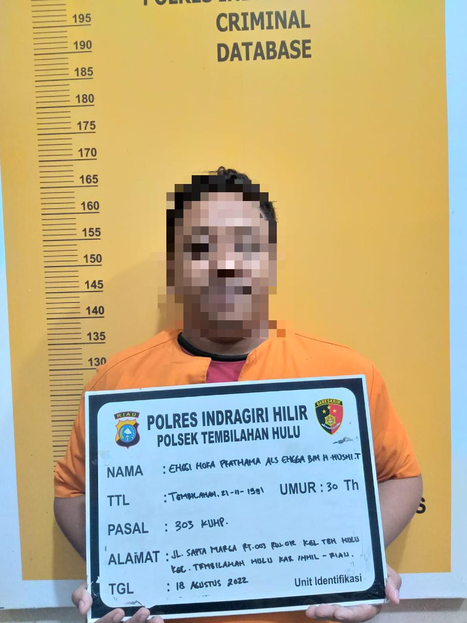 Pelaku Perjudian Togel Diamankan Polsek Tembilahan