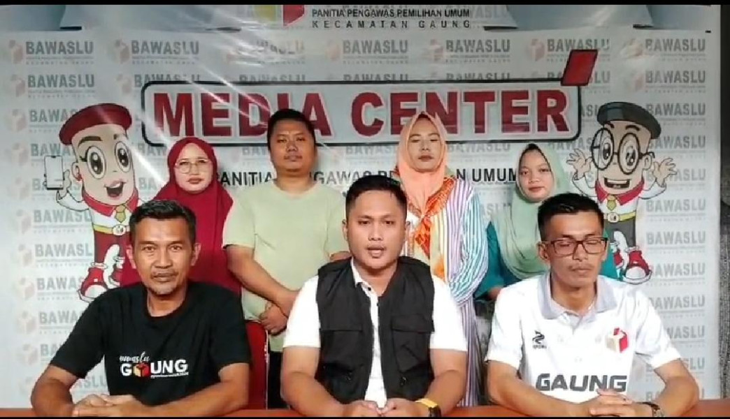 Menjelang Pemilu, Panwascam Gaung Bersama Polsek Gaung Giat Lakukan Deklarasi Pemilu Damai Tahun 2024