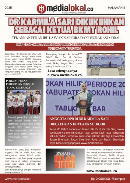 Anggota DPR RI Karmila Sari Pimpin BKMT Rohil, Tekankan Peran Ibu Lawan Narkoba dan Degradasi Moral