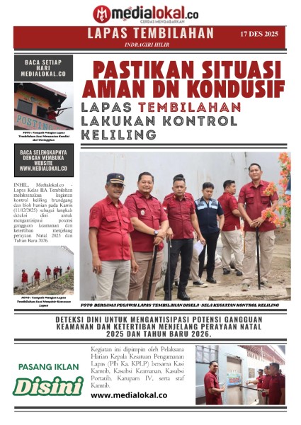 Lapas Tembilahan Tingkatkan Pengawasan untuk Mengantisipasi Gangguan Keamanan