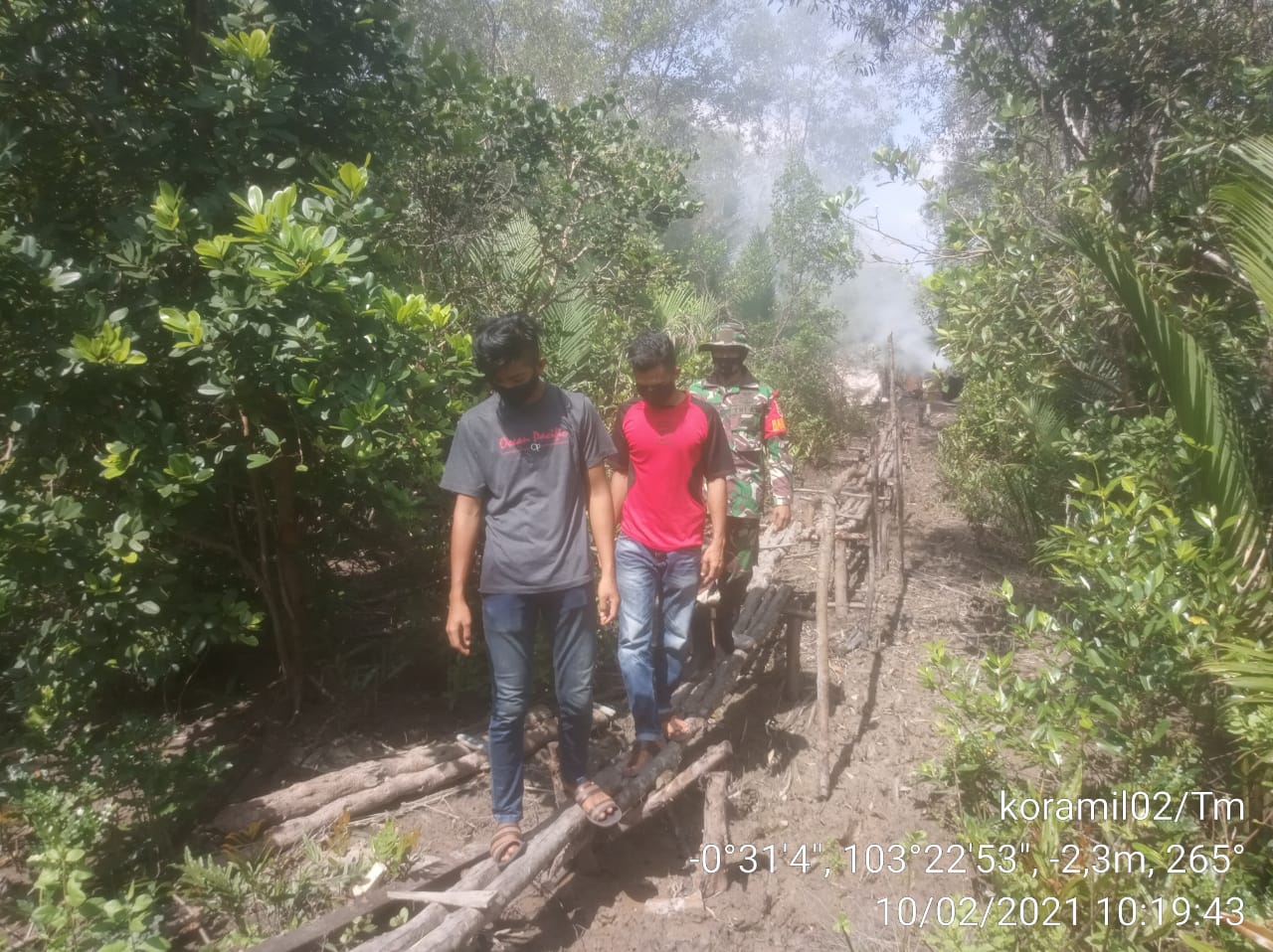 Kemarau Sudah Tiba, Babinsa Desa Selat Nama Aktif Lakukan Patroli Karhutla