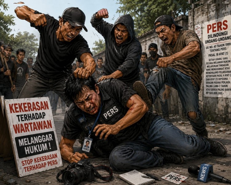 Kasus Penganiayaan Wartawan Menggantung, PWI Siak Tagih Keseriusan Polres Siak
