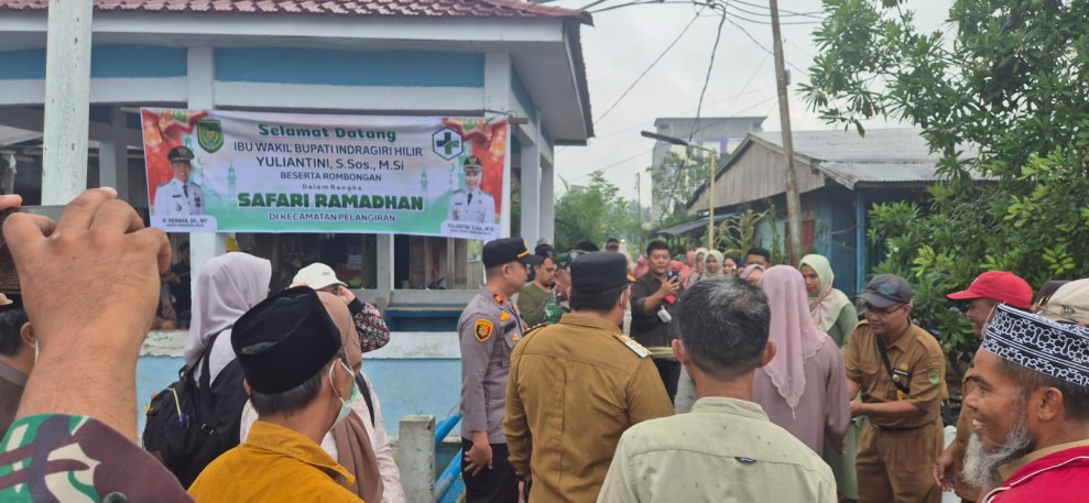 Polsek Pelangiran Sukseskan Safari Ramadhan Wabup Inhil