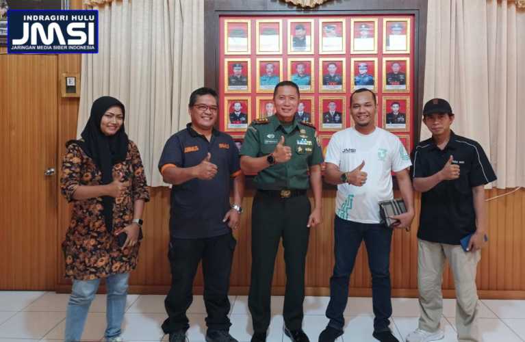 Ucapkan Selamat HUT JMSI dan HPN, Dandim Sambut Baik Keberadaan JMSI di Inhu