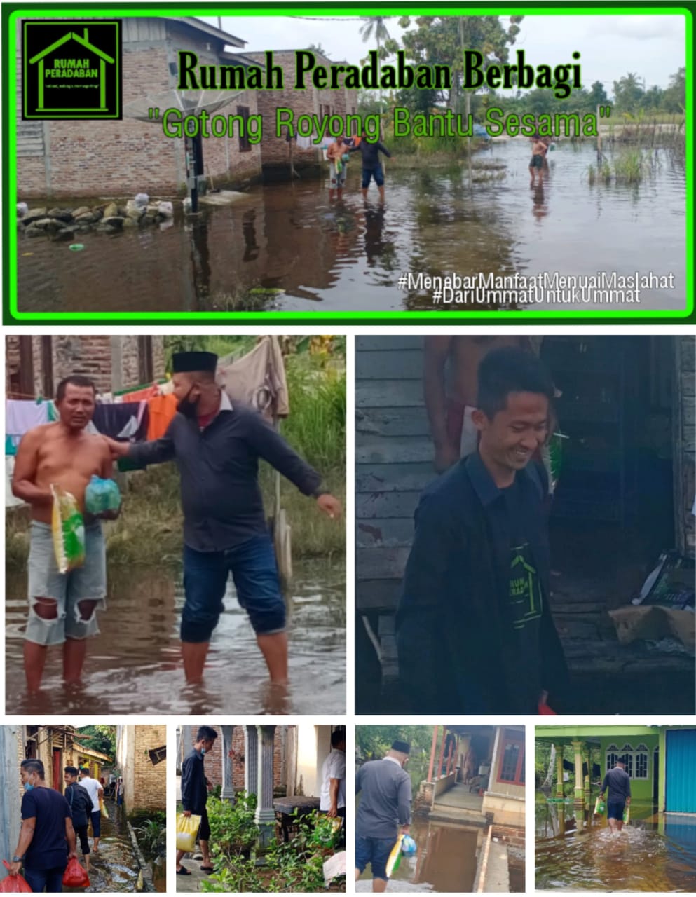 Rumah Peradaban Bagikan Sembako di Tanjungbalai