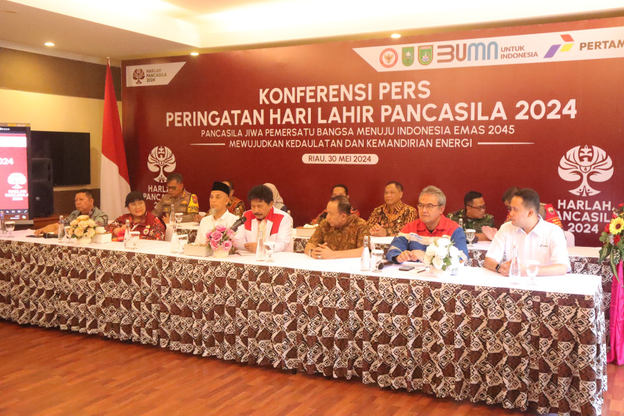 Karo Ops Polda Riau Hadiri Konferensi Pers Badan Pembinaan Ideologi Pancasila di Dumai