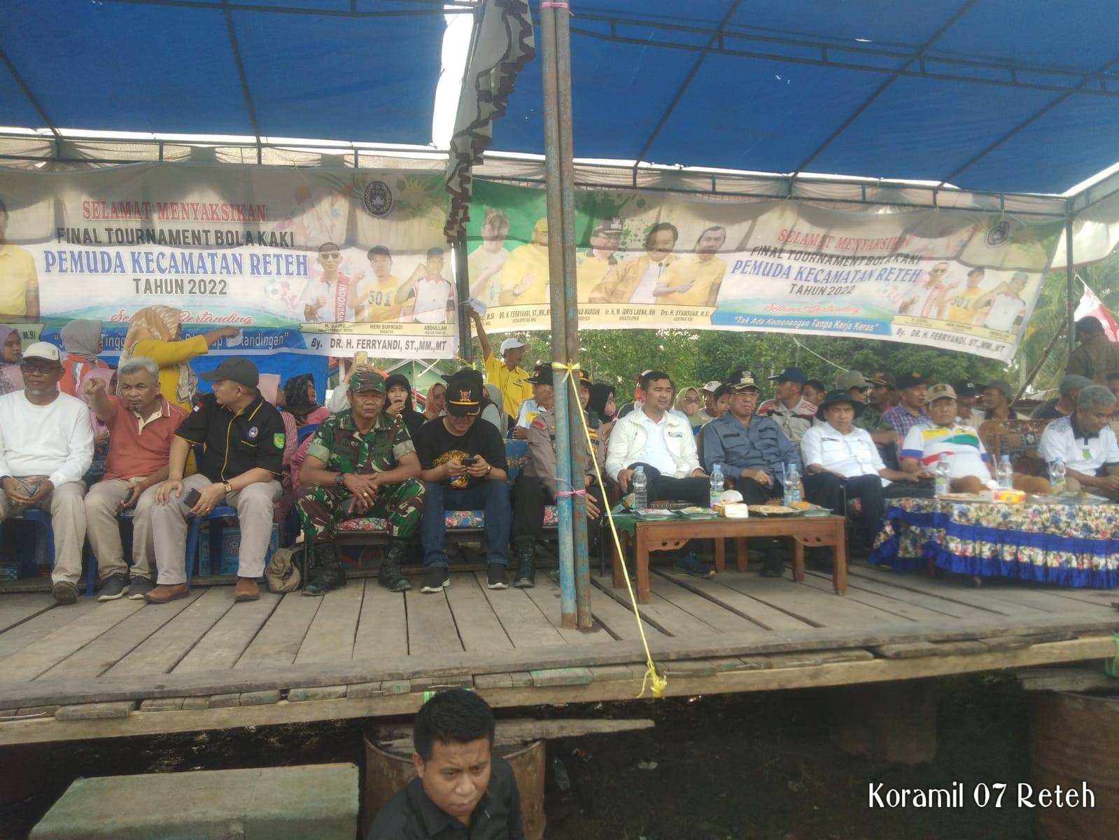 Danramil 07/Reteh Dampingi Pelaksanaan Pertandingan Final Bola Kaki Pemuda