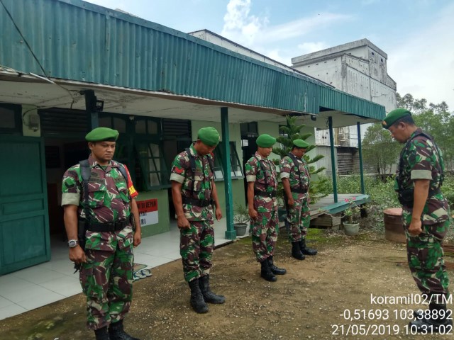 Apel Gelar Pasukan Koramil 02/Tanah Merah Antisipasi Pengumuman Hasil Pemilu 2019
